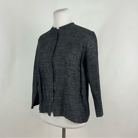 Eileen Fisher Jackets & Blazers - Eileen Fisher linen blend grey cardigan jacket medium shirt